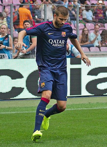 Gerard Piqué à l’échauffement avec le Barça 